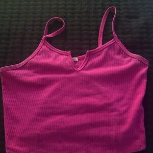 Pink Ribbed Women's Top